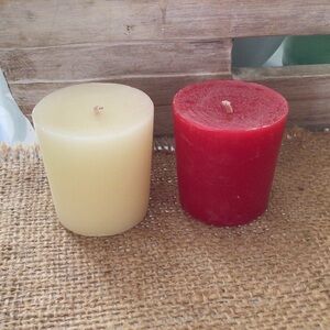 Set of 2 Smooth Votive mini Candle